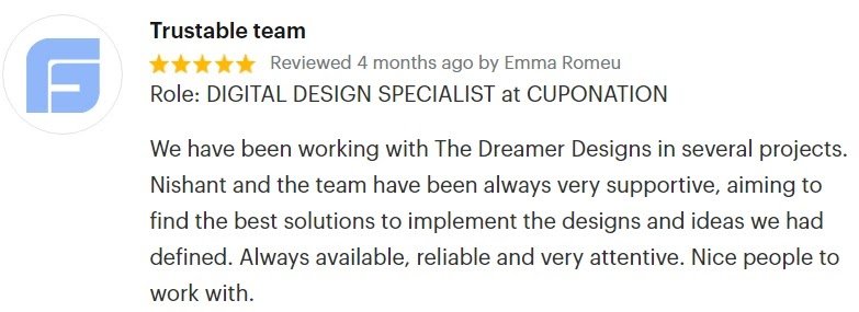 The Dreamer Designs testimonial