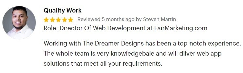 The Dreamer Designs Testimonial by Fair Marketing