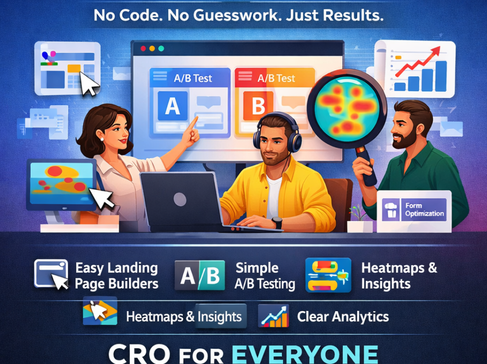Simple CRO tools helping non-technical teams improve conversions and online growth