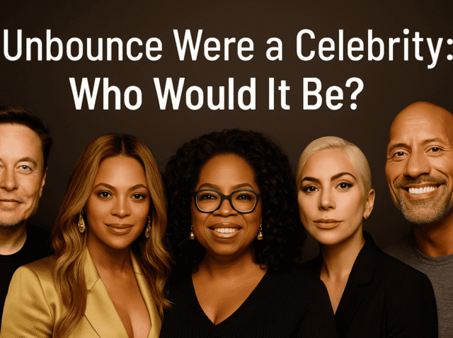 Creative comparison of Unbounce as a celebrity in digital marketing and CRO